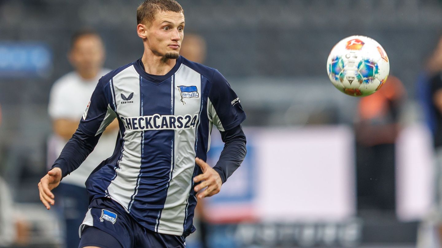 Michael Cuisance erzielte das Führungstor für Hertha im Test gegen Lüttich. (Archivbild) Foto: Andreas Gora/dpa