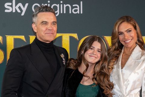 Robbie Williams und Ayda Field auf der ersten Premiere ihrer Tochter Teddy.