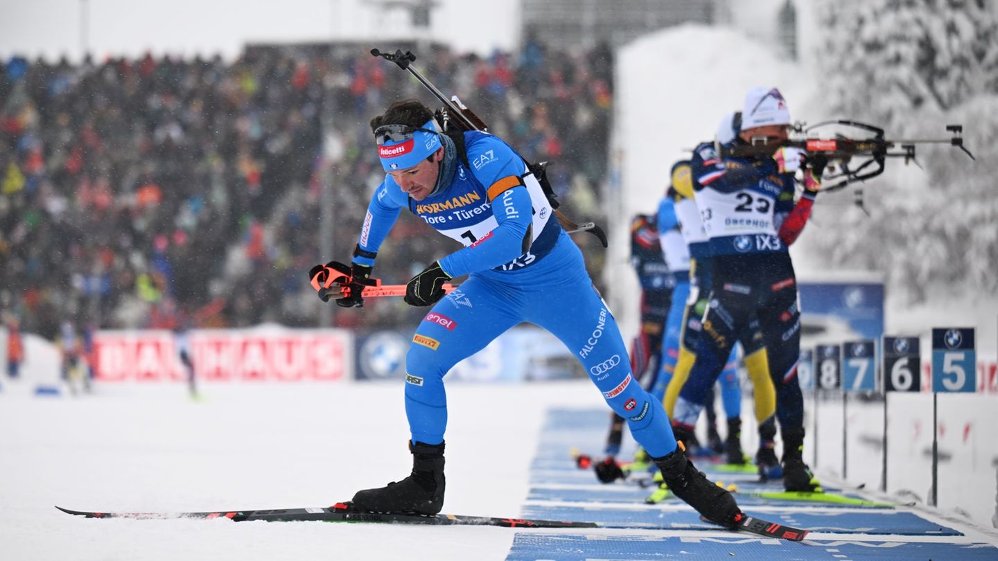 Wieder nicht zu schlagen: Tommaso Giacomel. Foto: Hendrik Schmidt/dpa