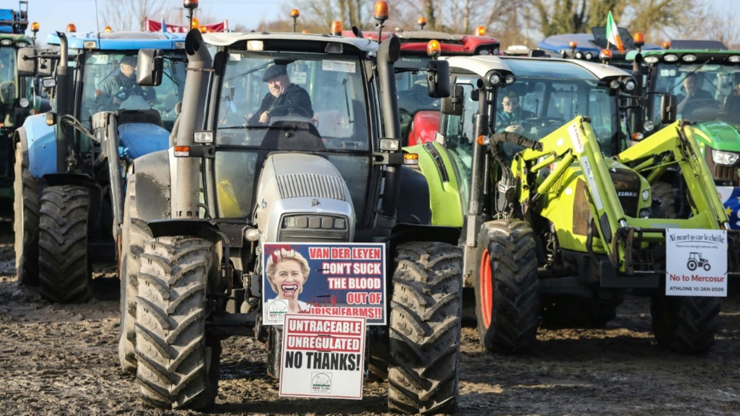 Landwirte demonstrieren im irischen Athlone