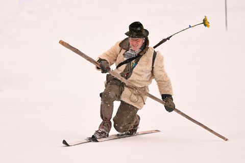 Besondere Herausforderung in diesem Jahr: Es schneite kräftig. Foto: Uwe Lein/dpa