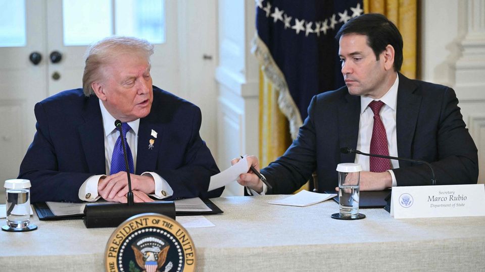 Trump liest privaten Spickzettel von Außenminister laut vor