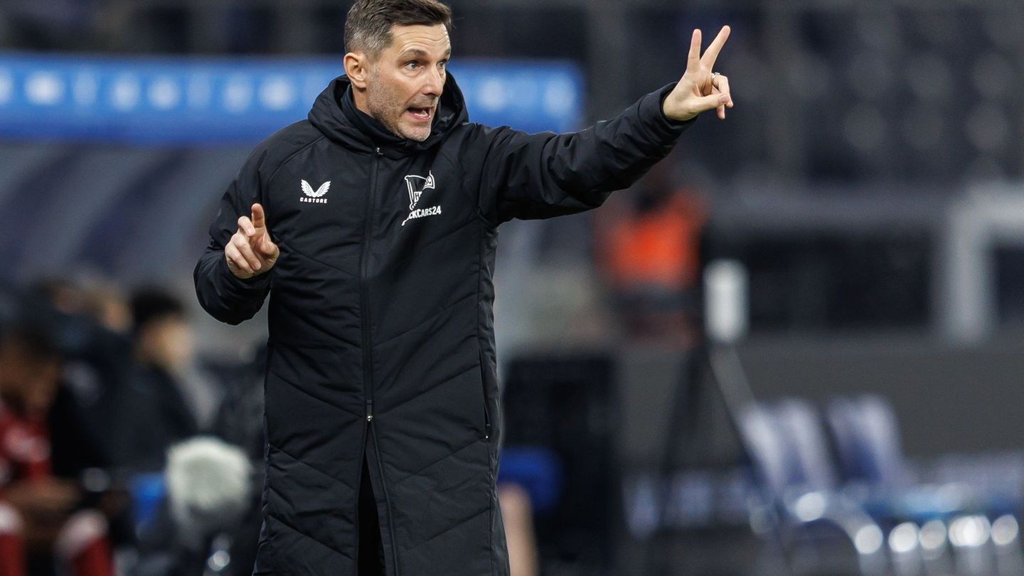 Hertha-Coach Leitl ist nach dem Trainingslager an der Algarve optimistisch. (Archivbild) Foto: Andreas Gora/dpa