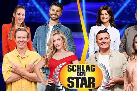 Für ProSieben (linke Seite) starteten Annemarie Carpendale, Thore Schölermann, Simon Gosejohann und Andrea Kaiser. Zum Team Sa