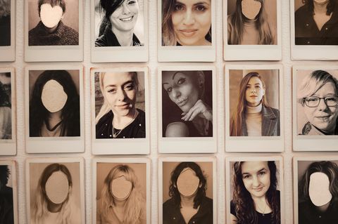 Montage KI- Bilder & Privatbilder der Opfer in Polaroidform