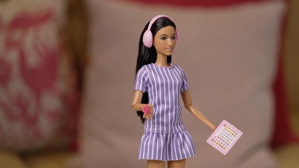 Barbiepuppe mit Autismus