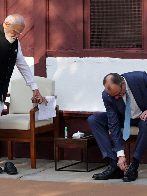 Modi und Merz besuchten gemeinsam das von Mahatma Gandhi gegründete Ashram