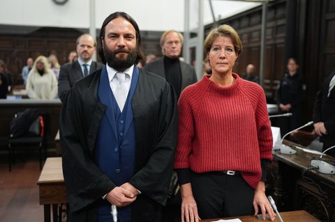 Christina Block ist eine von sieben Angeklagten im Prozess vor dem Landgericht. Foto: Marcus Brandt/dpa-Pool/dpa