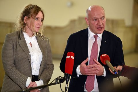 Der Berliner Senat tagte im Rathaus Charlottenburg. Foto: Lilli Förter/dpa