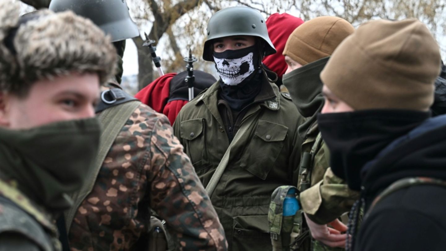 Teilnehmer von jährlichem Neonaziaufmarsch in Budapest