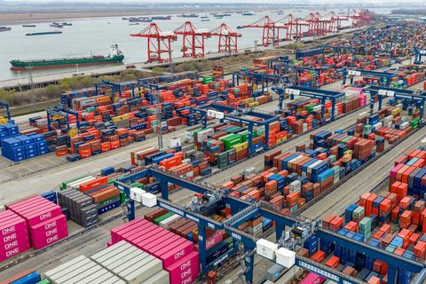 Chinas Wirtschaftsleistung wird von Exporten mit angetrieben. (Symbolbild) Foto: Xin Yi/XinHua/dpa