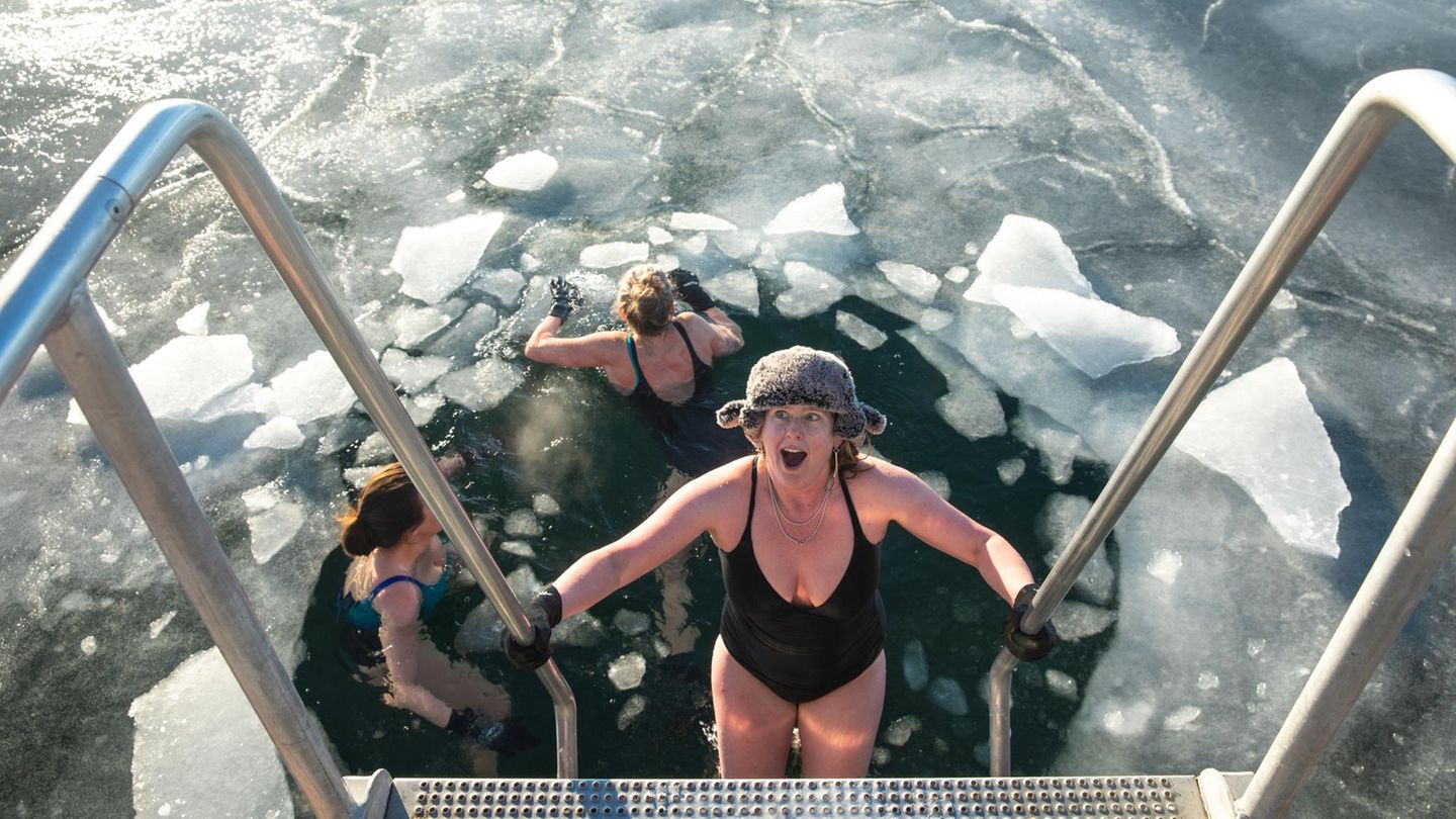 Die friedlichsten Minuten der Woche: Eisbaden