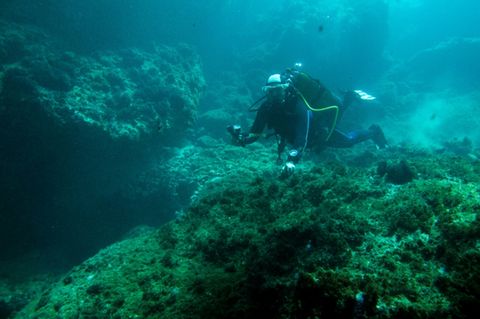 Höhlentaucher bei Marseille