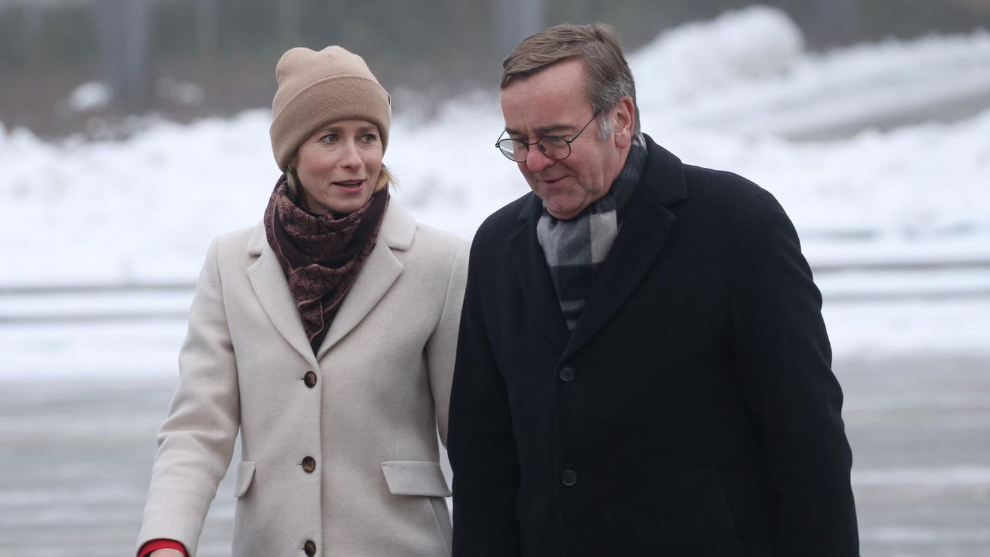 Kaja Kallas mit Boris Pistorius, den sie mit Armin Laschet verwechselte