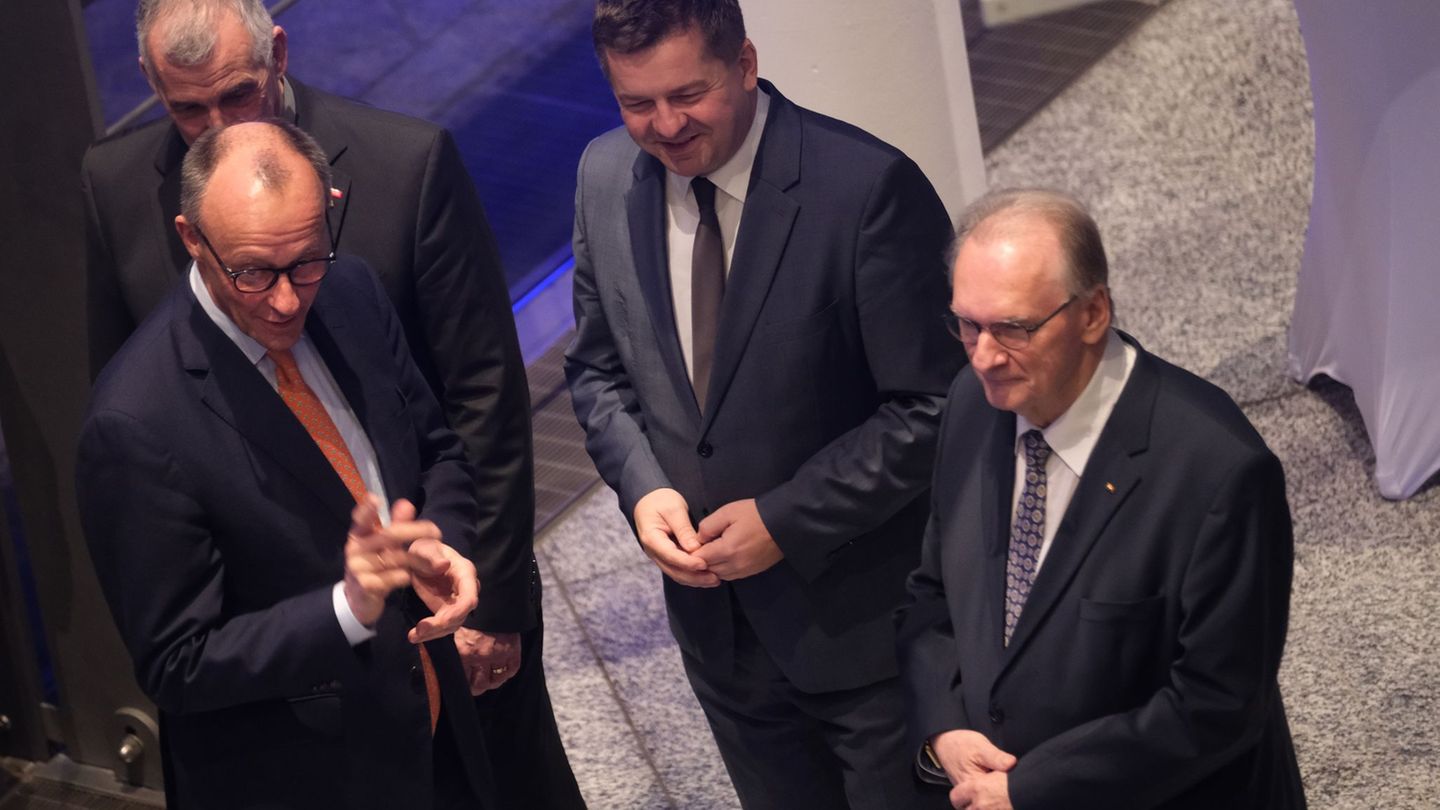 Merz sieht Grund für Zuversicht. Foto: Sebastian Willnow/dpa