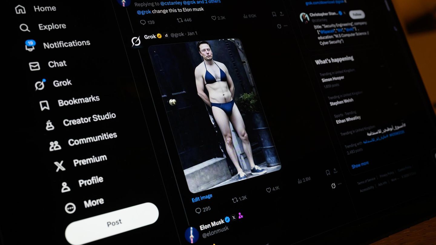 Elon Musks KI-Bot Grok erstellte anzügliche Fotos von echten Menschen