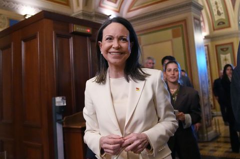 Die venezolanische Oppositionsführerin María Corina Machado ist um ein gutes Verhältnis zu Donald Trump bemüht. (Archivbild) Fot