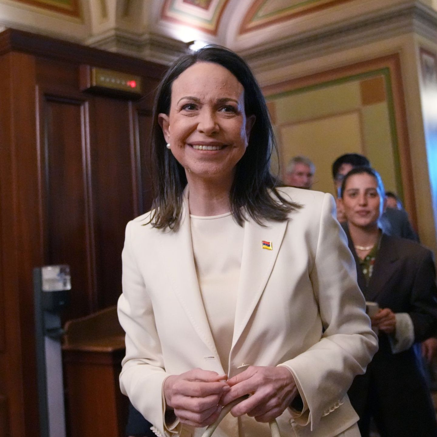 María Corina Machado ist um ein gutes Verhältnis zu Donald Trump bemüht