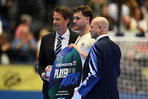 Johannes Golla lieferte zum EM-Auftakt eine überragende Leistung ab. Foto: Sina Schuldt/dpa