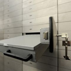 Ein Bank-Schließfach im Keller der Münchner Sparkasse