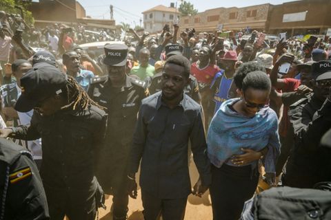Bobi Wine und seine Frau Barbara Kyagulanyi