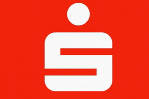 Ein animiertes Logo der Sparkasse