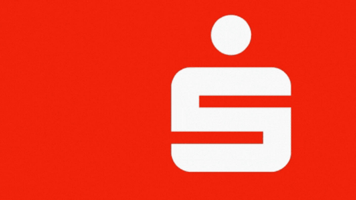 Ein animiertes Logo der Sparkasse