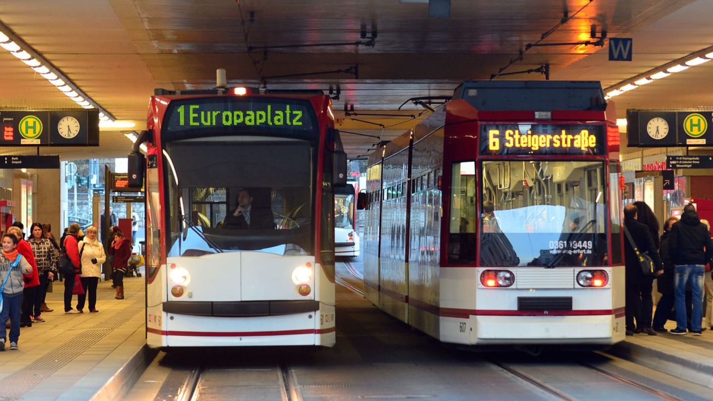 Die Erfurter Verkehrsbetriebe haben im vergangenen Jahr erneut ein Plus bei den Fahrgastzahlen verzeichnet. (Archivbild) Foto: p