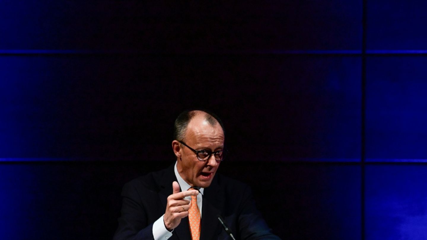 Friedrich Merz (CDU) bei einem Termin in Halle