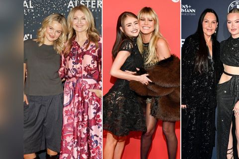 Nele Ludowig, Frauke Ludowig, Leni Klum, Heidi Klum, Natascha Ochsenknecht und Cheyenne Ochsenknecht (v.l.) bilden erfolgreich