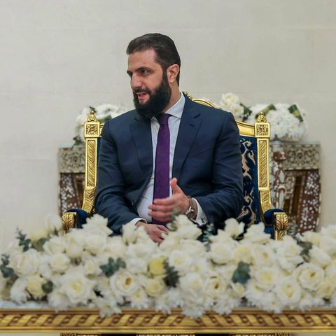 Der syrische Übergangspräsident Ahmed al-Scharaa in Syrien.