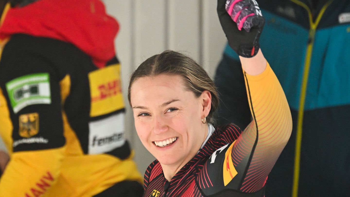 Laura Nolte (Deutschland) gewinnt erstmals den Gesamtweltcup im kleinen Schlitten. Foto: Robert Michael/dpa