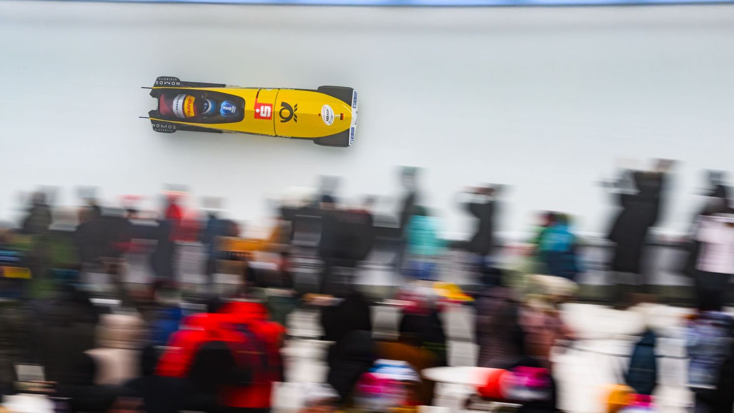 Francesco Friedrich und Alexander Schüller (Deutschland) verpassen beim Heim-Weltcup in Altenberg den Sieg im Zweierbob. Foto: R