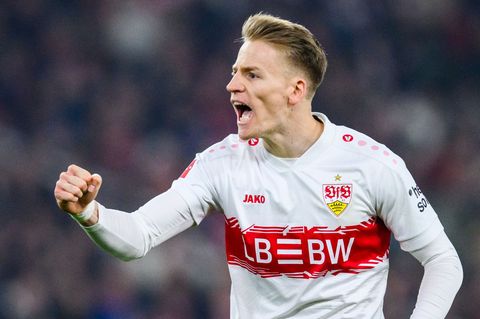 Chris Führich und der VfB treffen am Sonntag auf Union Berlin. (Archivbild) Foto: Tom Weller/dpa