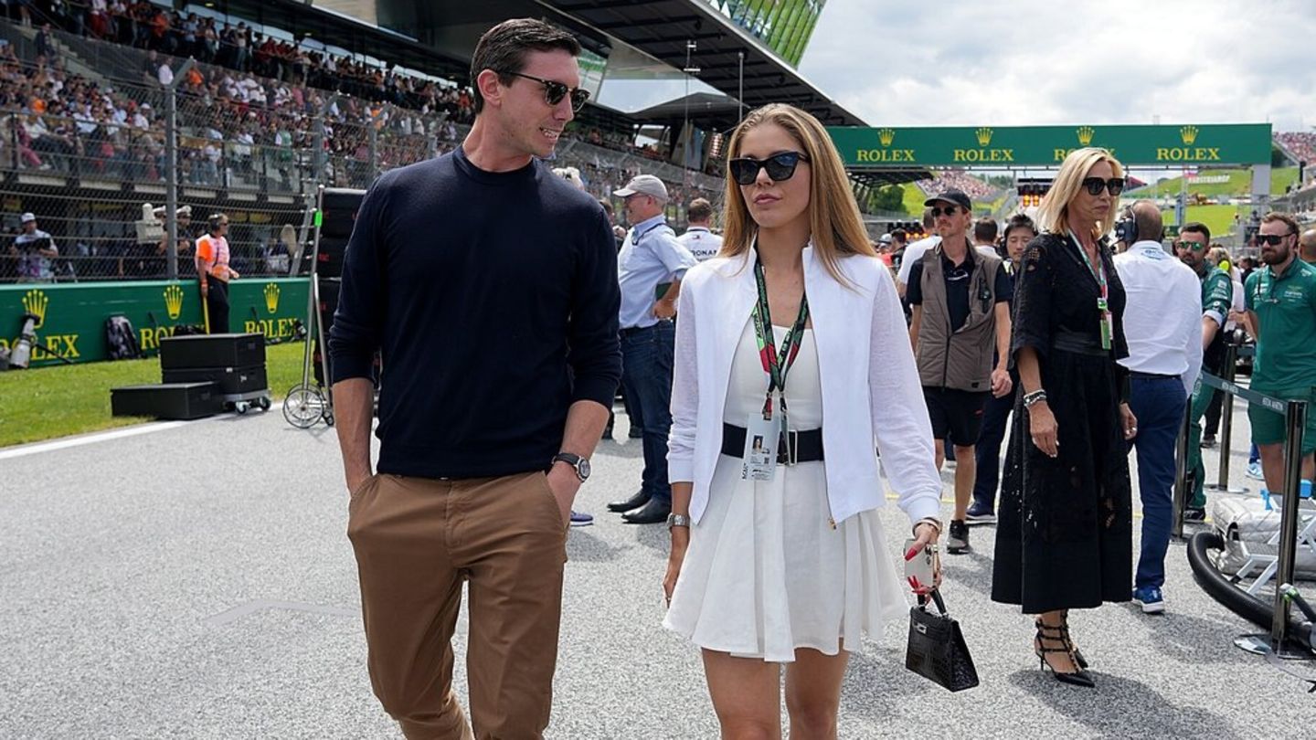 Mark Mateschitz und Victoria Swarovski - hier im Juli 2023 beim Großen Preis von Österreich auf dem Red Bull Ring in Spielberg
