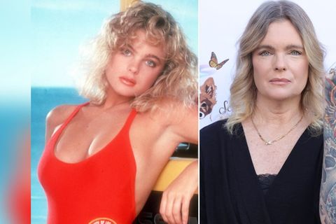 Shauni McClain in "Baywatch" (li.), Erika Eleniak heute.