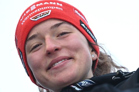 Nathalie Armbruster ist in Oberhof die beste deutsche Kombiniererin. Foto: Hendrik Schmidt/dpa