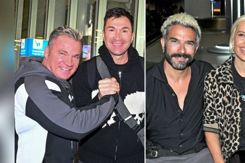 Peter Klein flog mit Lucas Cordalis 2022 nach Südafrika und 2023 nach Australien, Marc Terenzi begleitete Verena Kerth (v.l.)