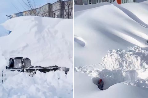 Schnee bis zum fünftem Stock – Kamtschatka versinkt in Eis