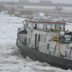 Eisbrecher auf Elbe locken zahlreiche Schaulustige an