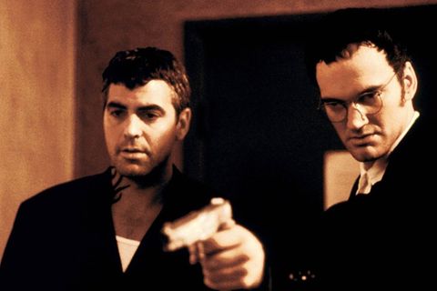 George Clooney (l.) und Quentin Tarantino als ungleiches Brüderpaar Seth und Richard Gecko in "From Dusk Till Dawn".