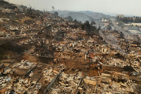 Brandruinen in Concepción