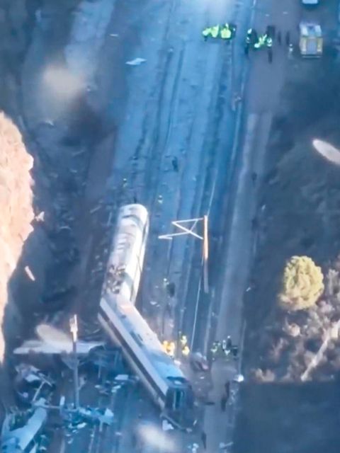 Unfallort des Zugunglücks in Spanien
