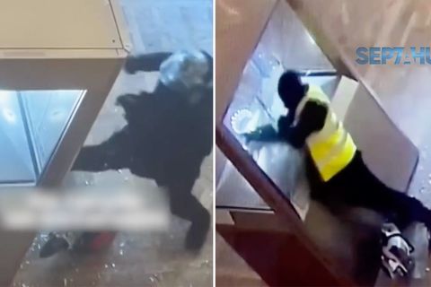 Einbrecher werden beim Raub im Louvre von einer Überwachungskamera gefilmt.