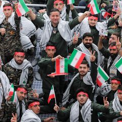 Basidschis bei einer Feier in Teheran im November: Sie sind Teil der Revolutionsgarden im Iran