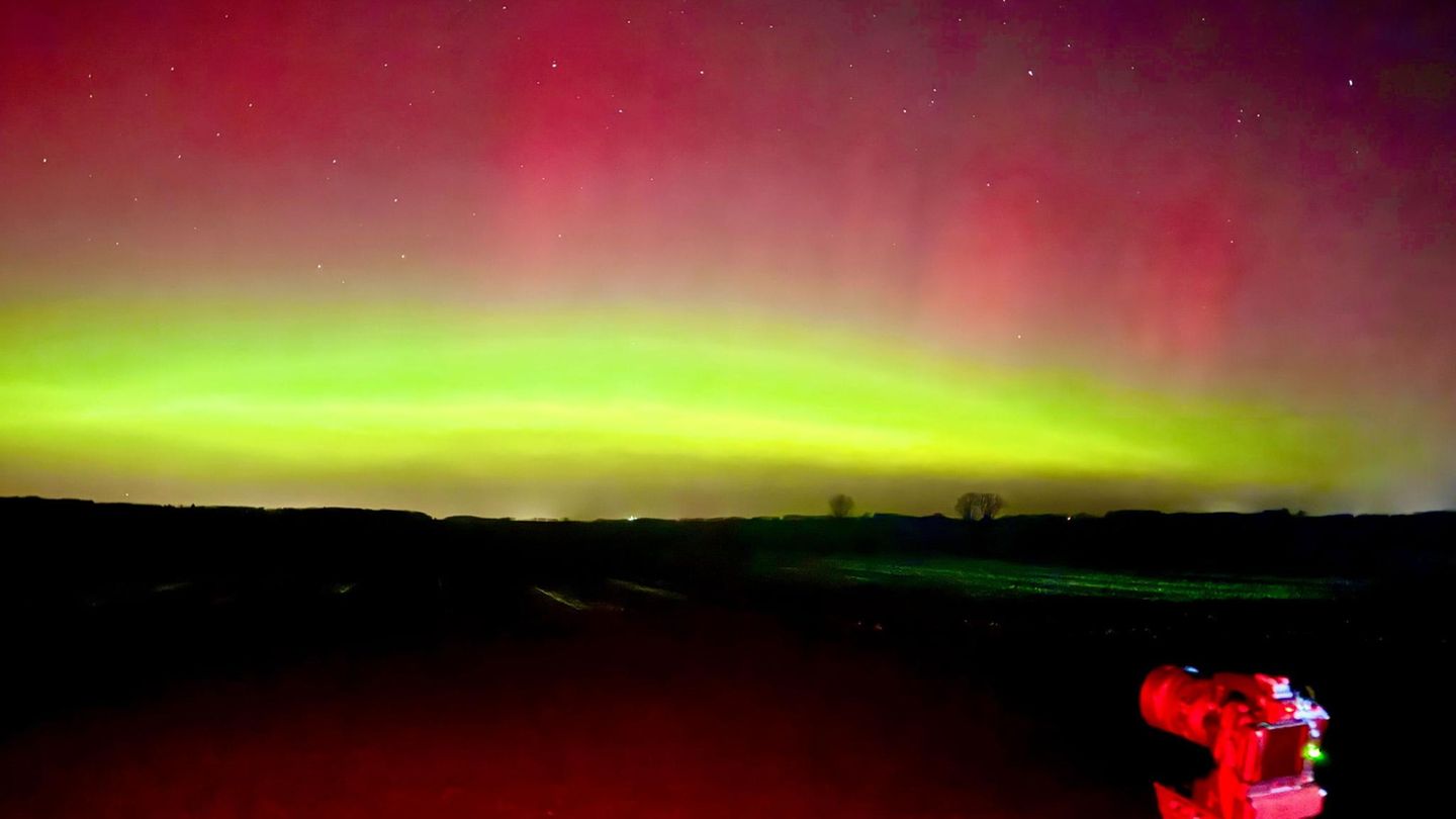 Polarlichter Deutschland Calbe an der Saale Sachsen-Anhalt 1