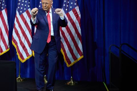 Für ihn sind viele seiner durchgesetzten Zölle eine Freude: US-Präsident Donald Trump. (Archivbild) Foto: Evan Vucci/AP/dpa