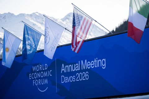 Krisentreffen in Davos: Die Europäer legen vor beim WEF. Foto: Gian Ehrenzeller/KEYSTONE/dpa