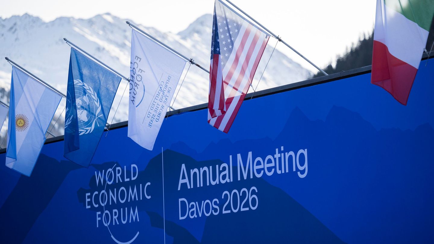 Krisentreffen in Davos: Die Europäer legen vor beim WEF. Foto: Gian Ehrenzeller/KEYSTONE/dpa