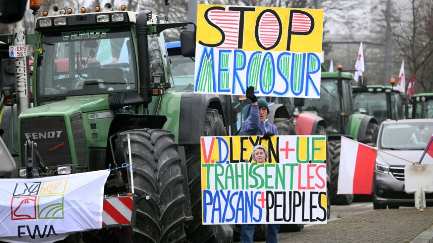 Bauernprotest in Straßburg am Dienstag